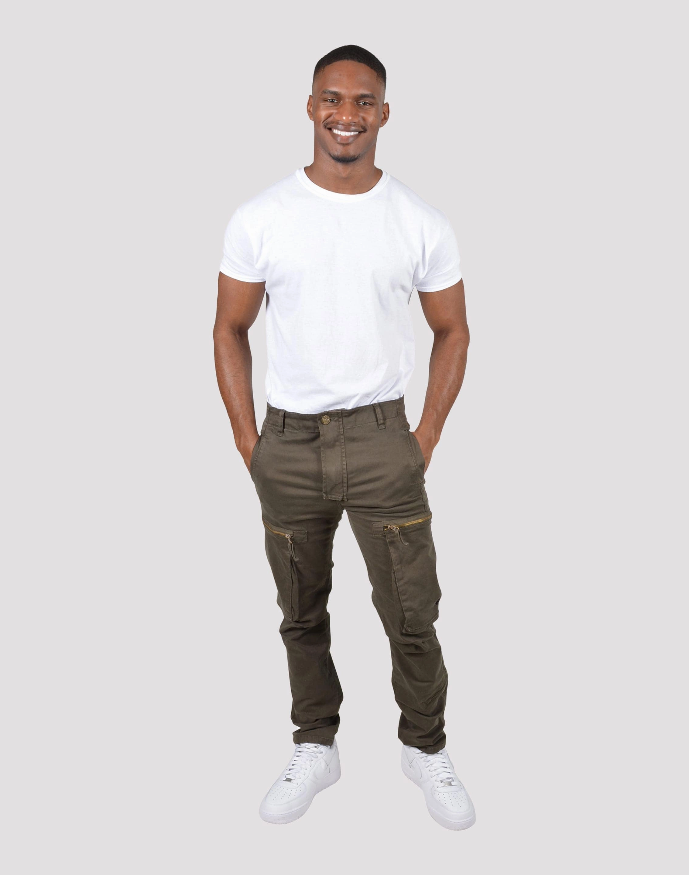Clearance fashion Grindhouse Twill Cargo Zip Pocket Olive Pants Evening wear