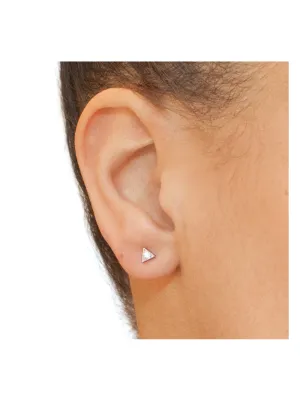 Cl??o Triangle Studs - Sapphires & Silver