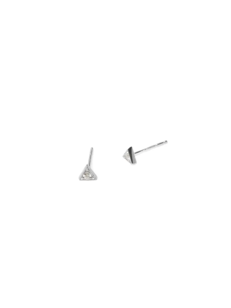Cl??o Triangle Studs - Sapphires & Silver