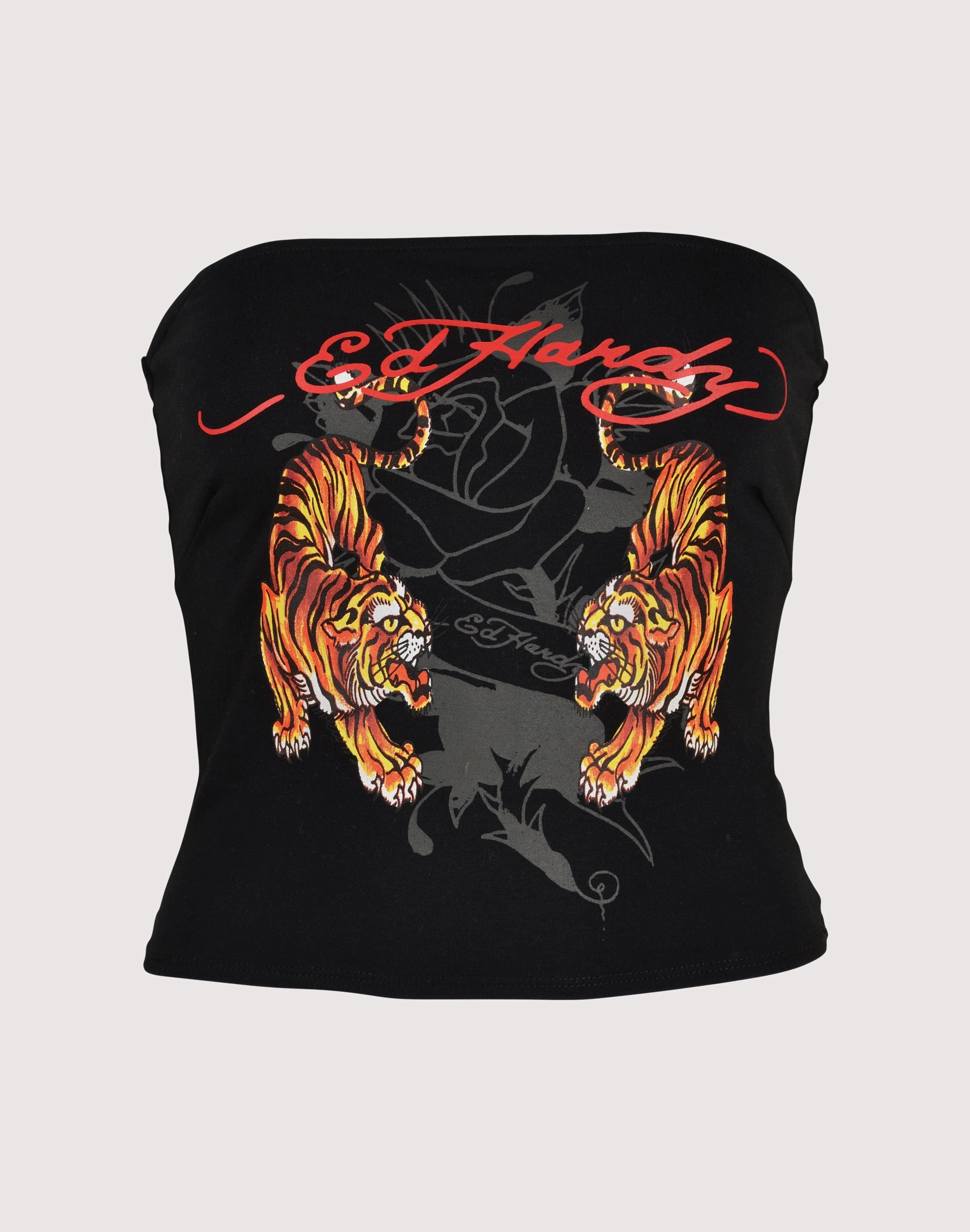 Ed Hardy Tiger Tube Black Top Fashion essentials Organic fashion products