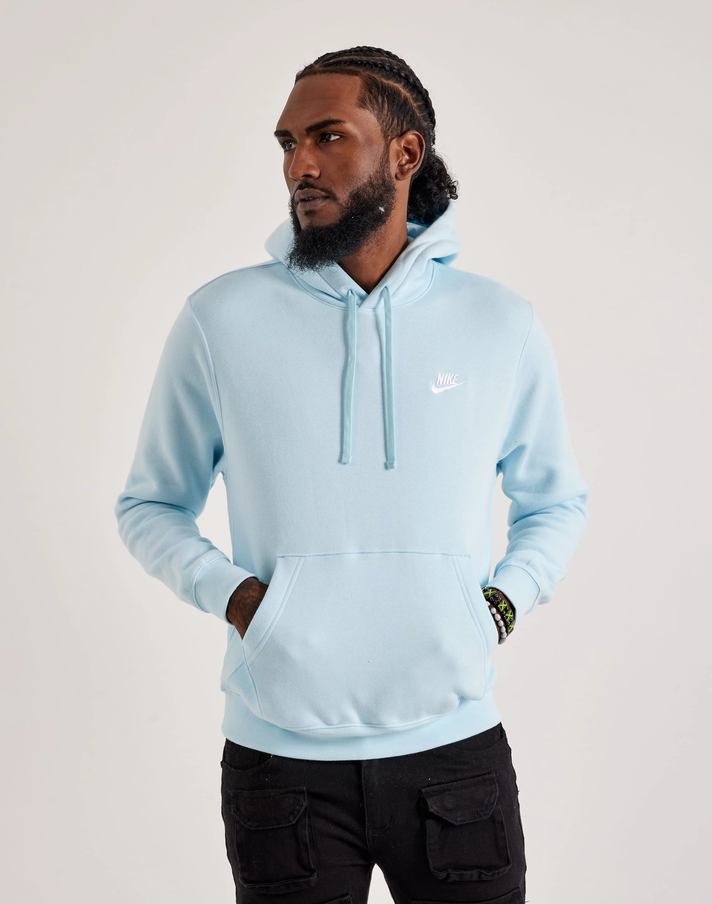 Nike Club Fleece Pullover Hoodie Spandex - incorporated fashion Leather - material fashion