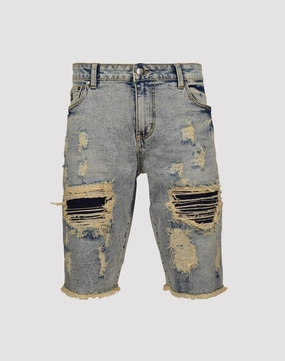 Clothing assortments Grindhouse Rip N Repair Denim Shorts Recycled fashion materials