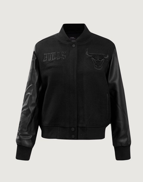 Clothing types Pro Standard Chicago Bulls Triple Black Wool Varsity Jacket Activewear gear