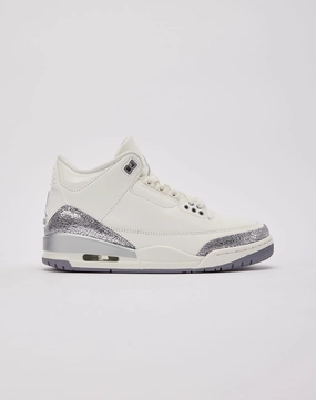 Comfortable apparel Jordan Air Jordan 3 Retro 'Sail Cement Grey' Lace - detailed fashion