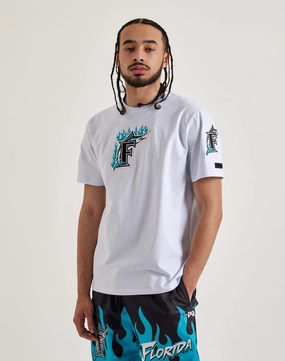 Comfortable apparel Pro Standard Florida Marlins Flame Tee Smart casual wear