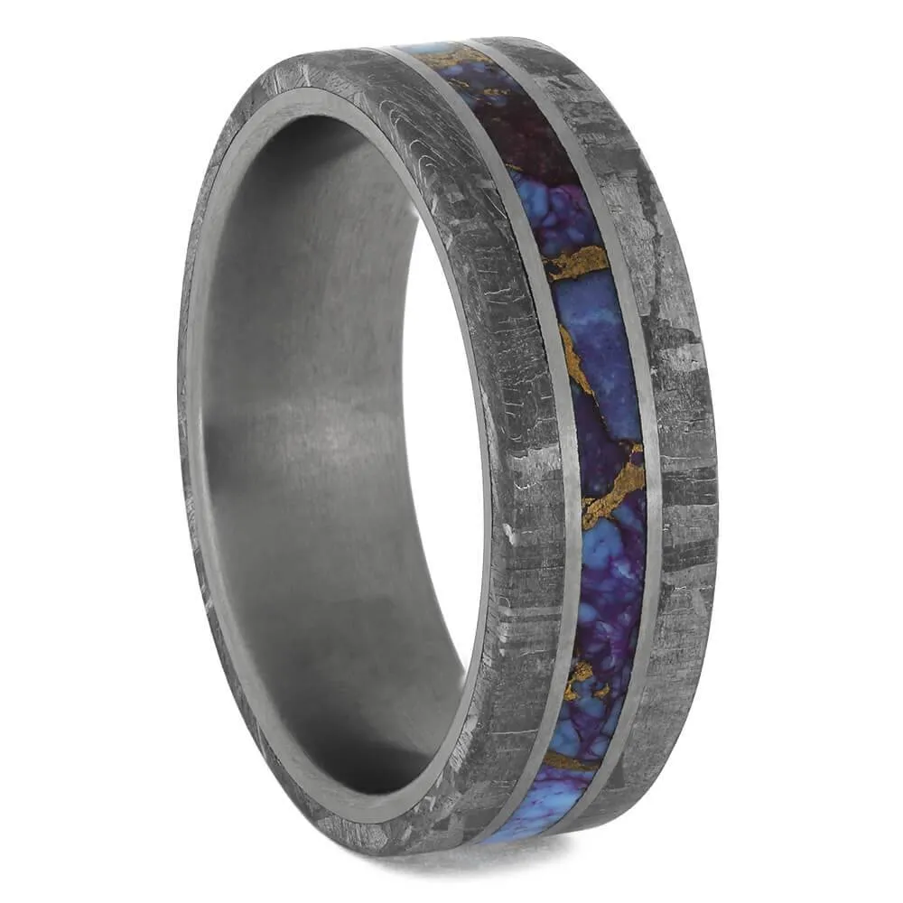 Coordinating Purple Rings With Turquoise & Meteorite