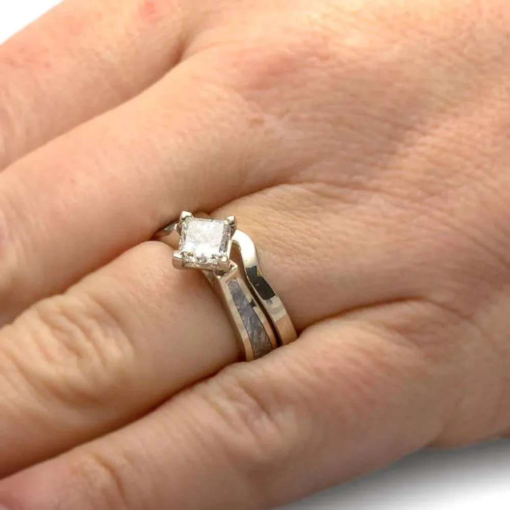 Coordinating Rings With Dinosaur Bone & Meteorite