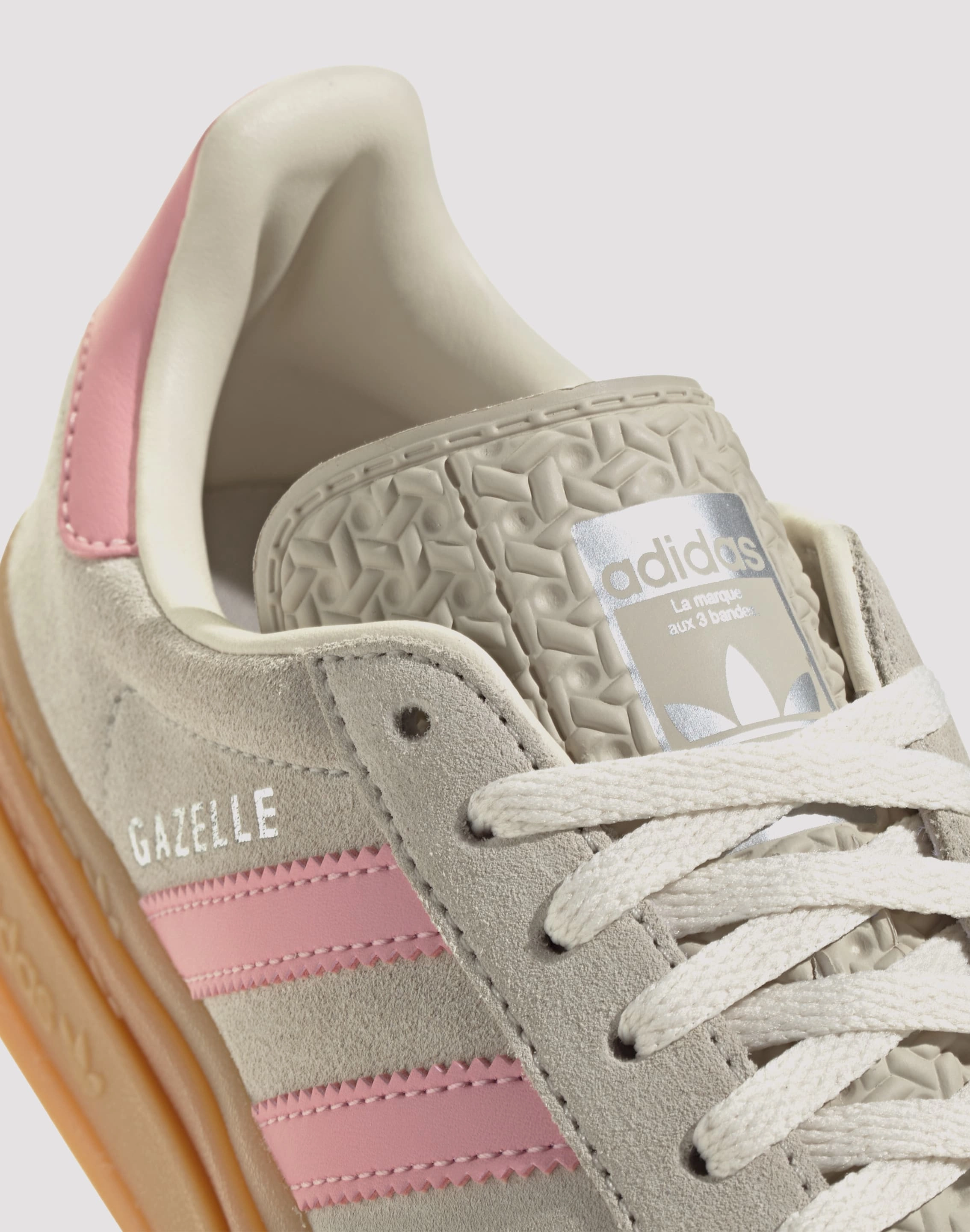 Cotton - made fashion Adidas Originals Gazelle Bold Grade School Girls' "Wonder Alumina/Semi Pink Spark/Cream White"