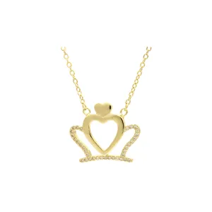 Crown necklaces plated in 14K Gold, Rose Gold