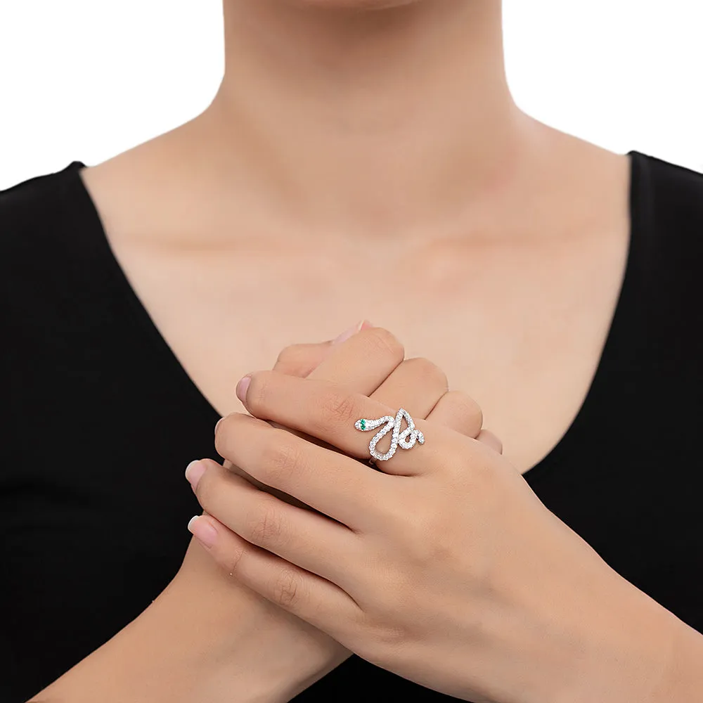 CZ Snake Ring