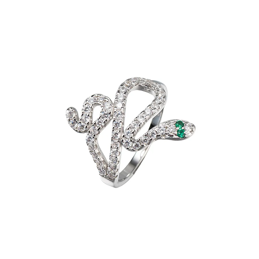 CZ Snake Ring