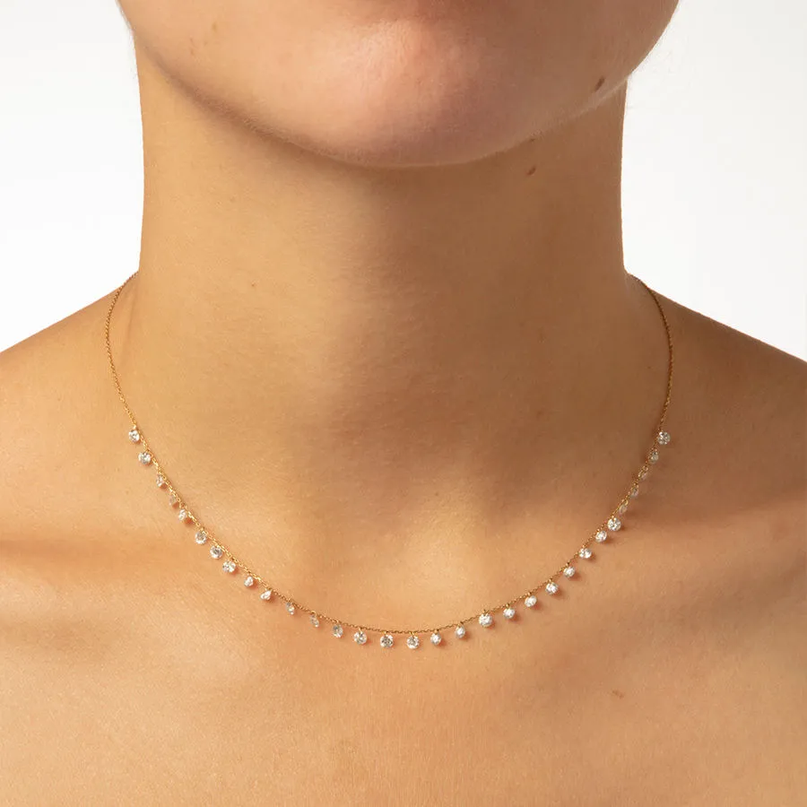 Dana?? 18K Gold Necklace w. 31 Diamonds