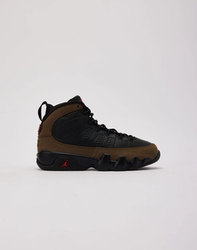 Denim products Jordan Air Jordan 9 Retro 'Olive' Grade-School Fashion photography