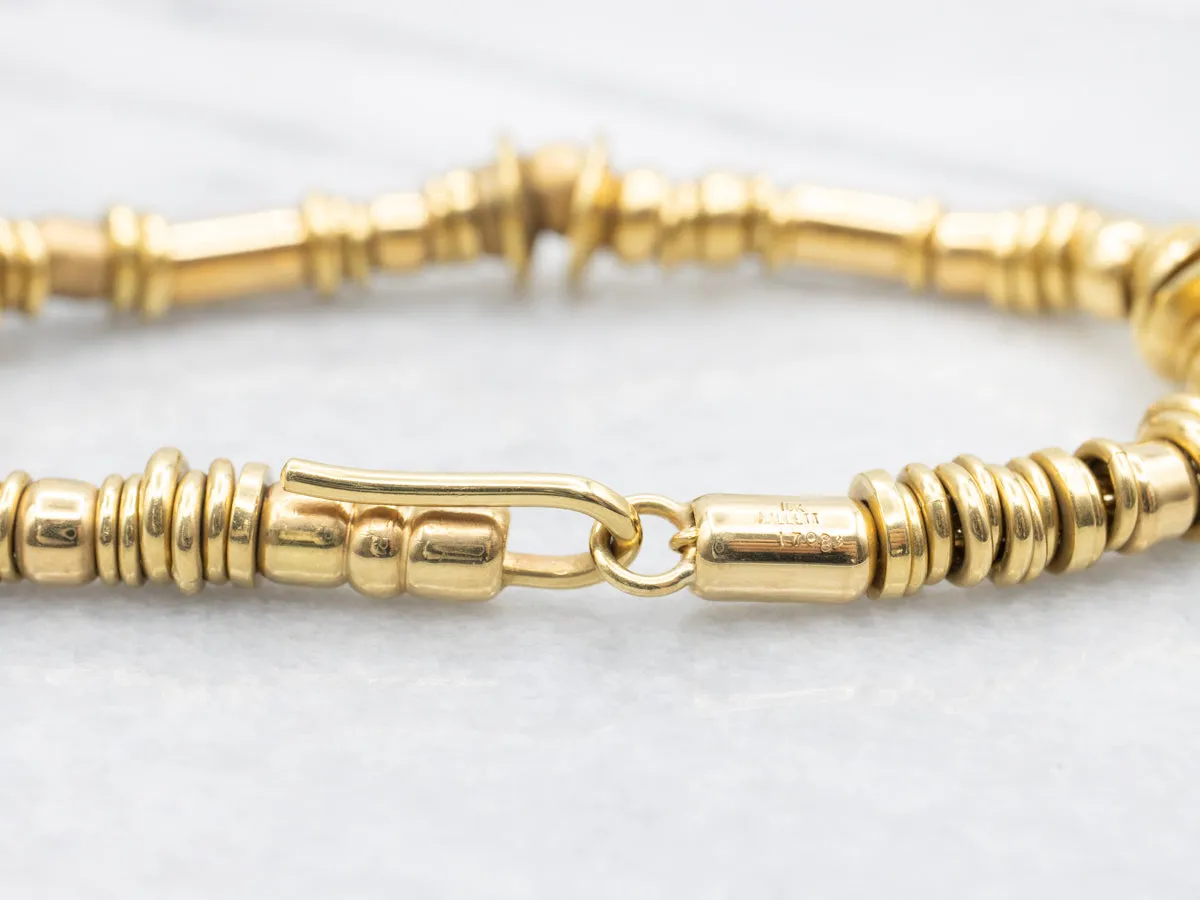 Designer Robert Hallett Goldsmith Beaded Bracelet