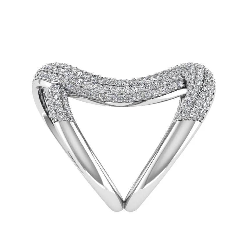 Diamond Crossover Ring 18K Gold (2.0 ct. tw)