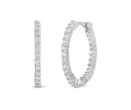 Diamond Extra Small Perfect Hoop Earrings