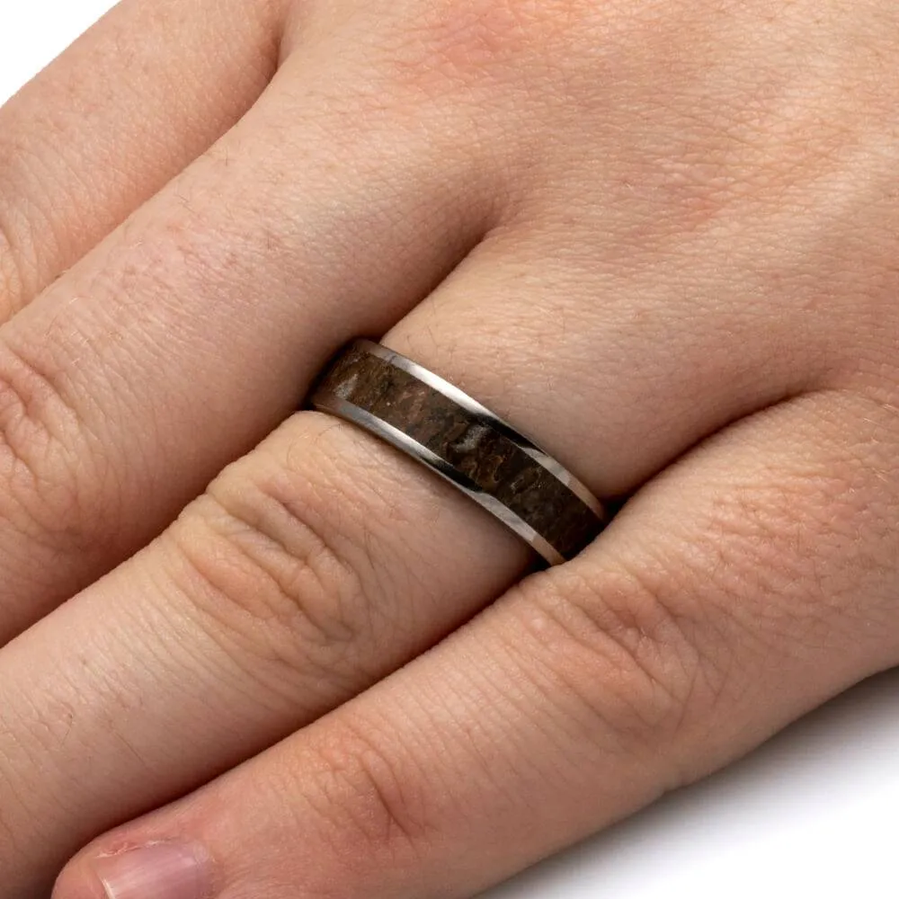 Dinosaur Bone His & Hers Matching Wedding Bands