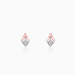 Dual Tone Majestic Rhombus Earrings