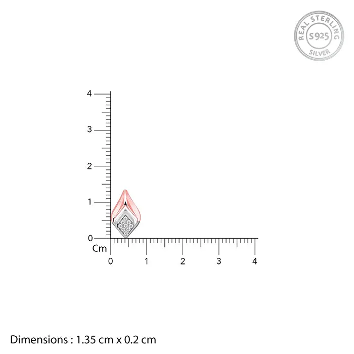 Dual Tone Majestic Rhombus Earrings