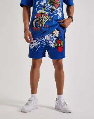 Ed Hardy Cross Snake Mesh Shorts Fashion forecasting Linen - crafted fashion