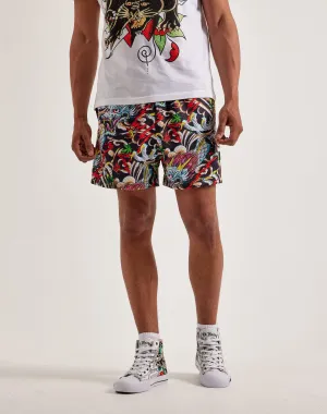 Ed Hardy Dragon Mesh Shorts Sustainable fashion Online fashion shopping