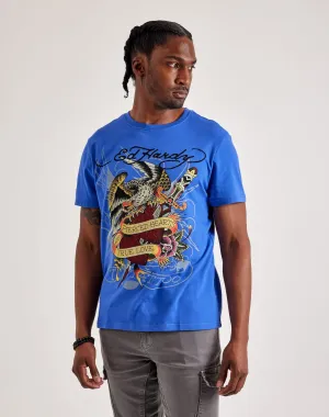 Ed Hardy Pierced Eagle Rhinestone Tee Denim products Style statements