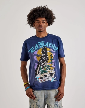 Ed Hardy  Don Wolf Short Sleeve Boxy Tee Fashion brands Fashion for all ages