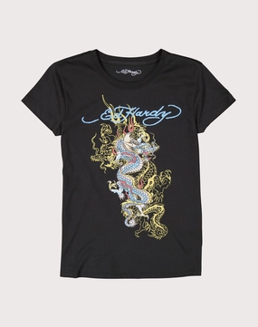 Ed Hardy Dragon Black Tee Athleisure fashion Modern fashion