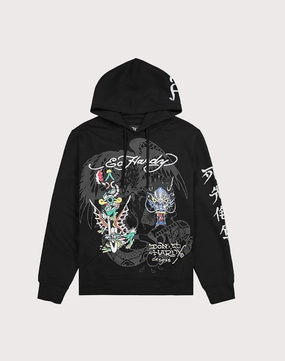 Ed Hardy Dragons Pullover Hoodie Clearance fashion Fashion rental