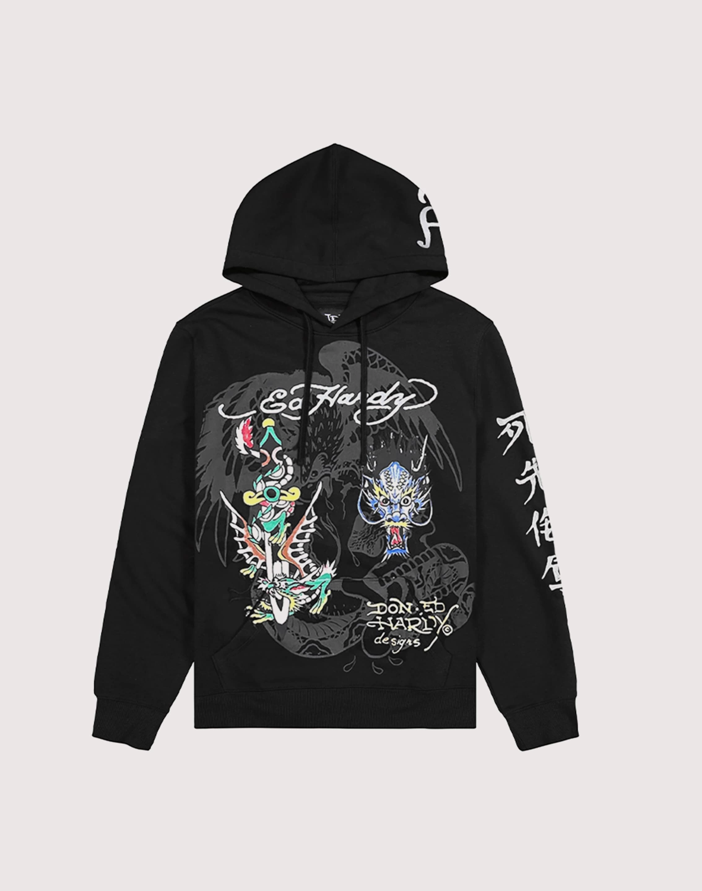 Ed Hardy Dragons Pullover Hoodie Fashion history Fashion sizes