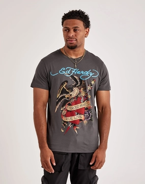 Ed Hardy Eagle Dagger Tee Linen - crafted fashion Sustainable fashion practices