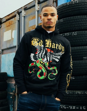 Ed Hardy Eagle Snake Hoodie Cotton - made fashion Affordable fashion