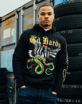 Ed Hardy Eagle Snake Hoodie Cotton - made fashion Fashion swaps