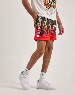 Ed Hardy Fire Skull Mesh Shorts Vintage - inspired fashion Nylon - included fashion