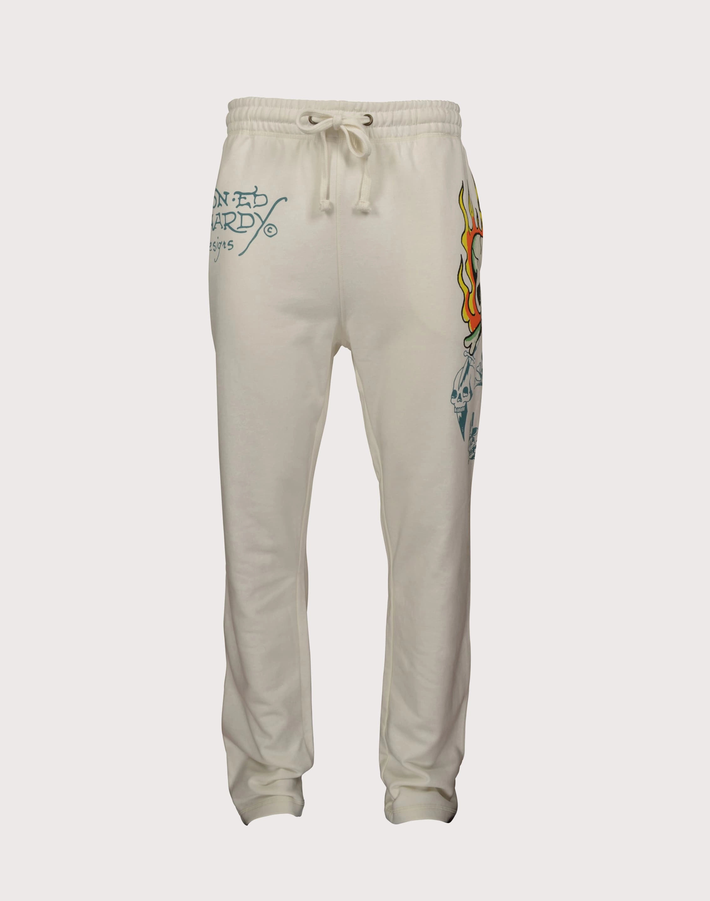 Ed Hardy Flame Skull Sweatpants Designer fashion items Denim products