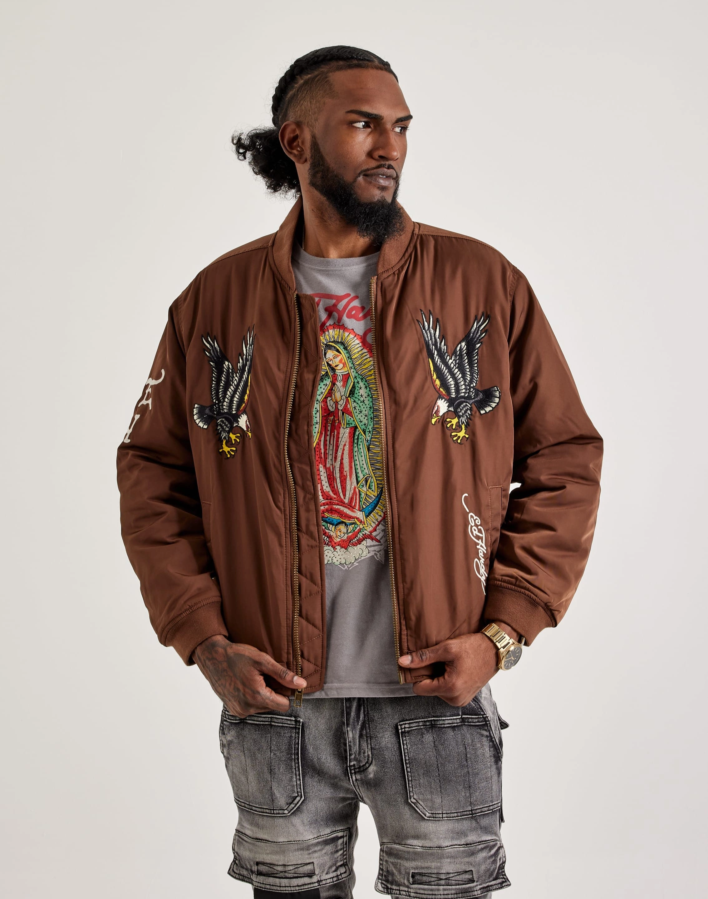 Ed Hardy Panther Bomber Jacket Fashion accessories Military - inspired fashion