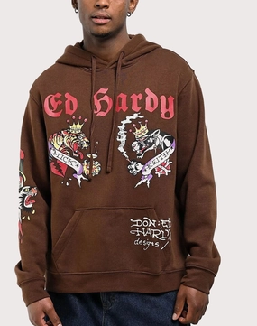Ed Hardy Panther Tiger Pullover Hoodie Classic fashion pieces Spandex - incorporated fashion