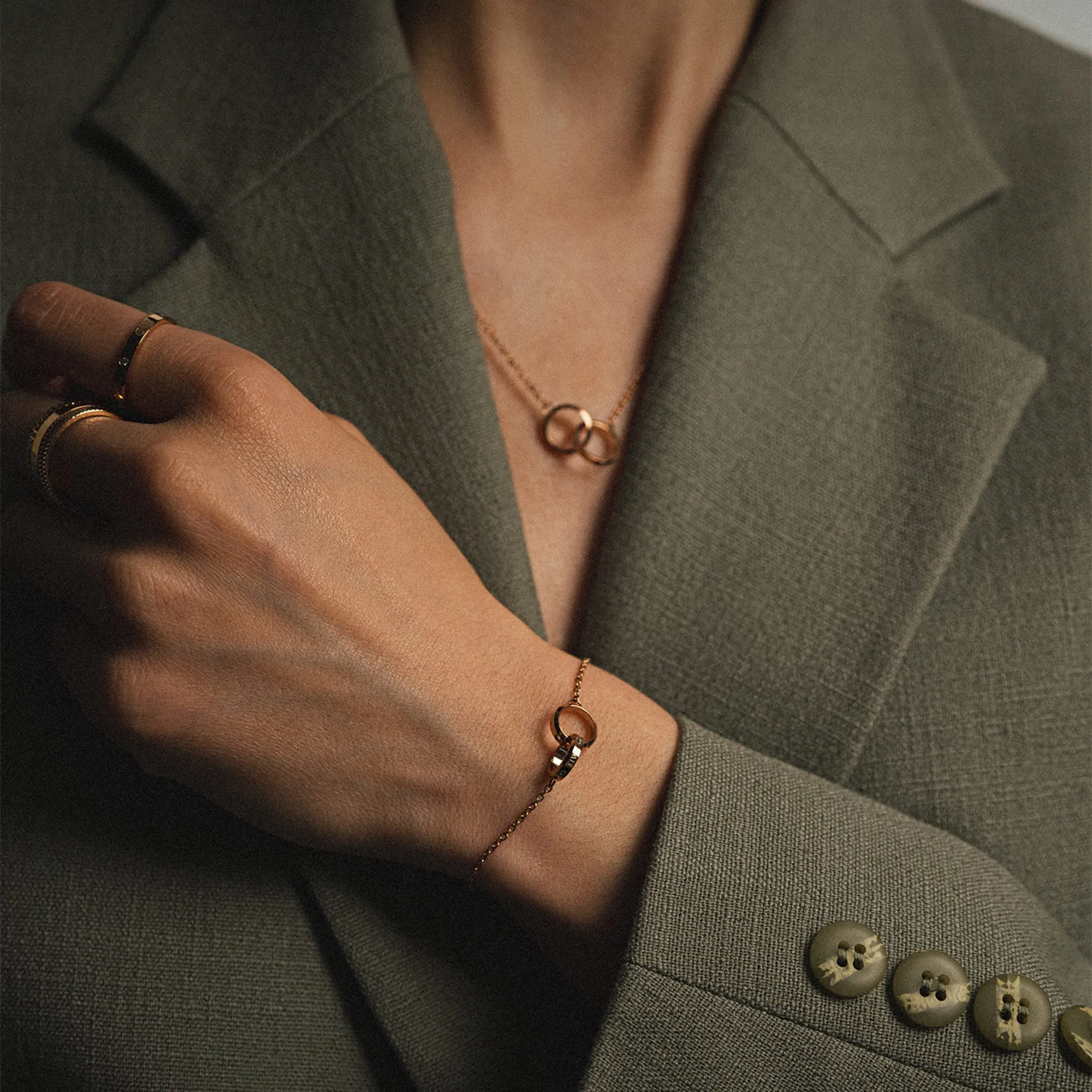 Elan Unity Bracelet Rose Gold
