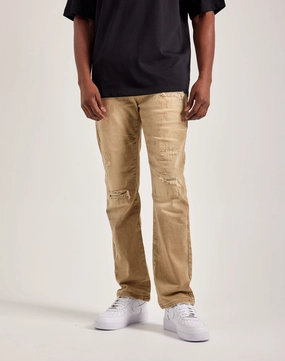 Embroidered fashion Smoke Rise Wave Effect Straight Denim Jeans Style statements