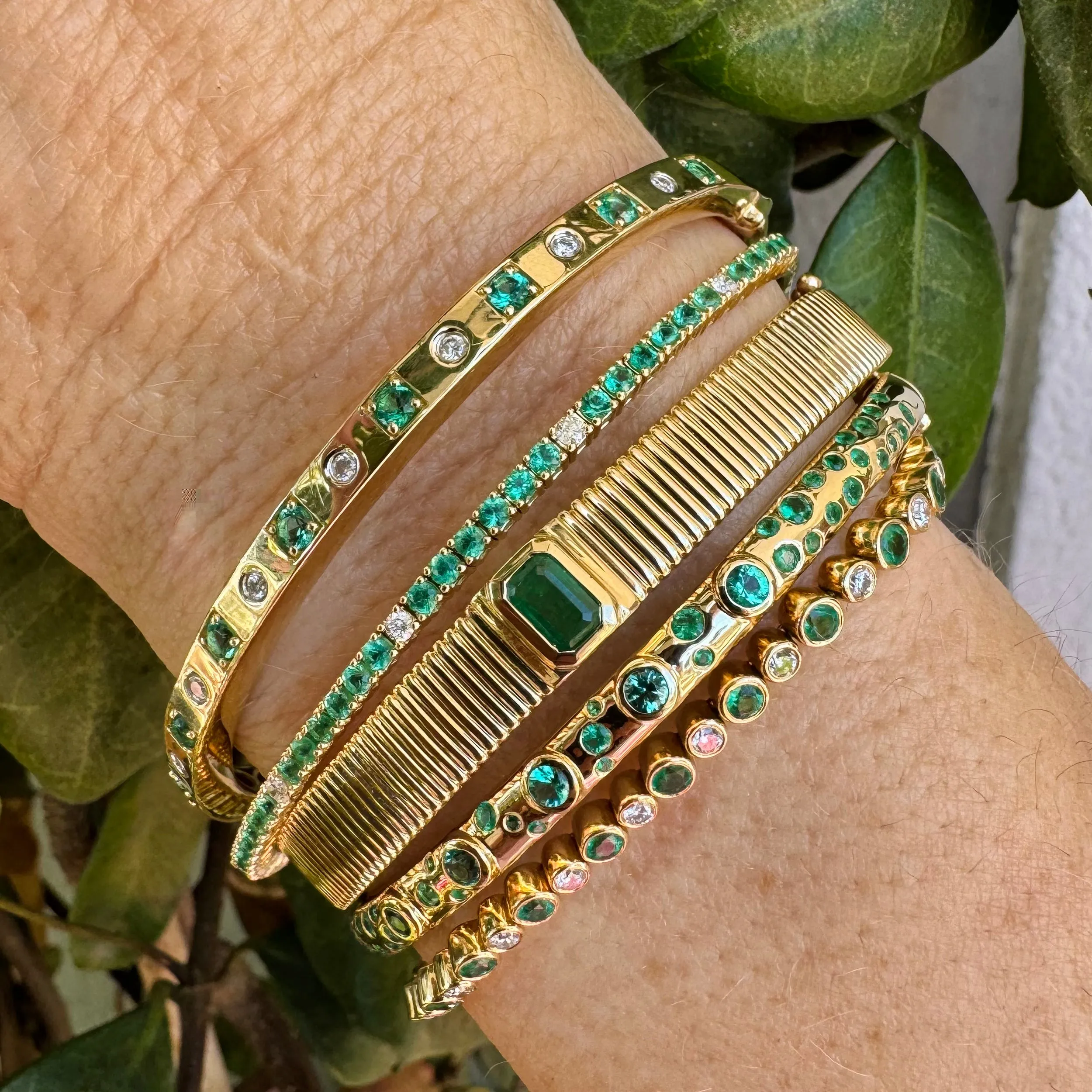 Emerald Scatter Bangle