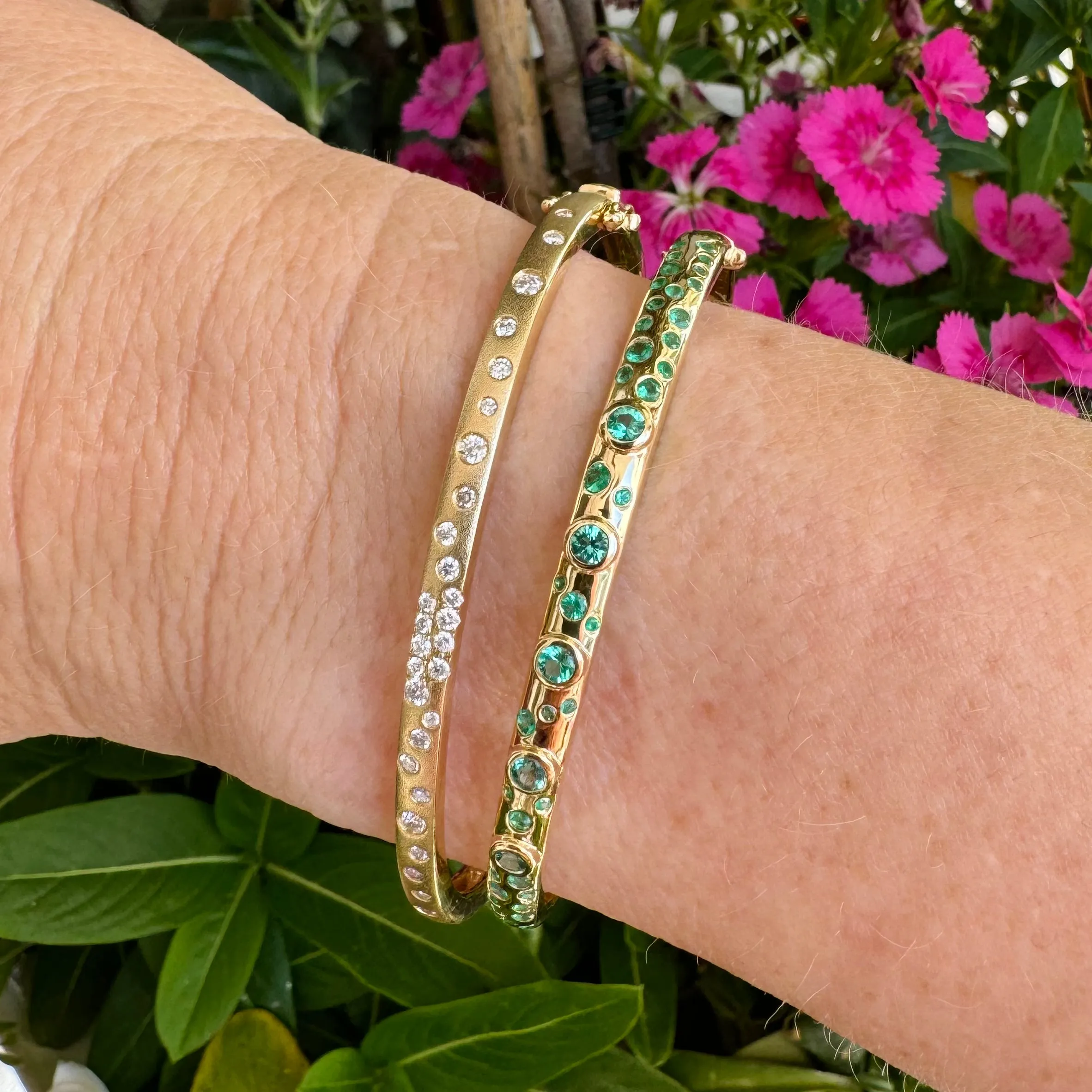 Emerald Scatter Bangle