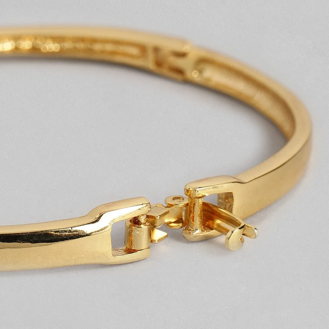 Estele Gold Plated Solitaire Studded Bracelet for women