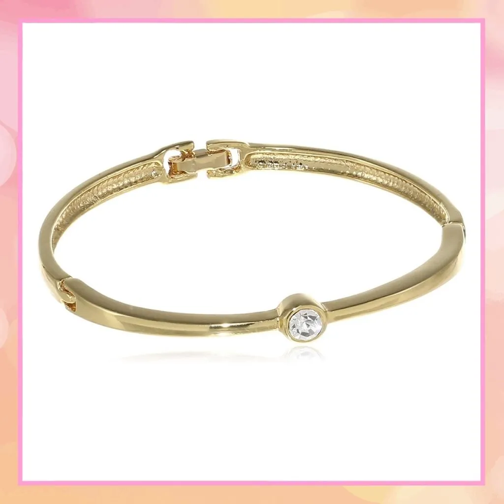 Estele Gold Plated Solitaire Studded Bracelet for women