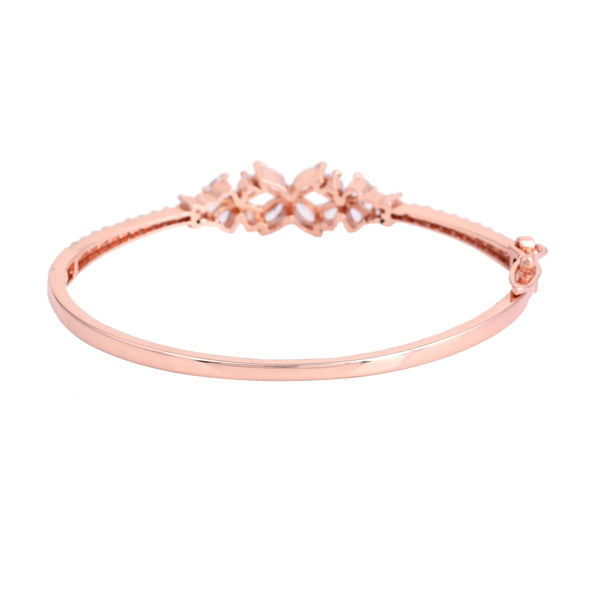 Estele Luminous Luxe: Exquisite American Diamond Bracelet with Premium Rosegold Finish for Women Ultra-Lightweight & Comfort Fit for Timeless Elegance