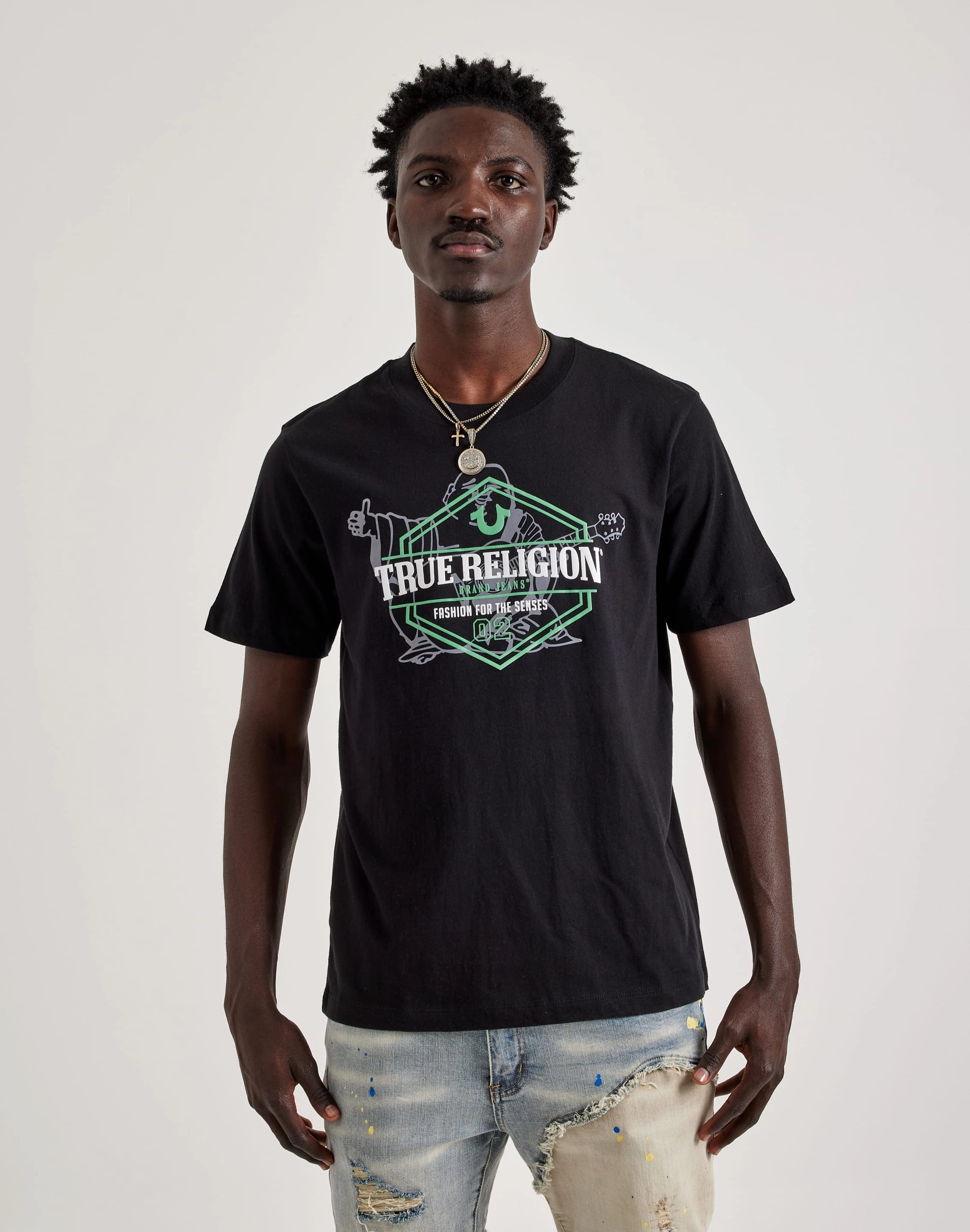 Ethical fashion choices True Religion Logo Tee Spandex - incorporated fashion