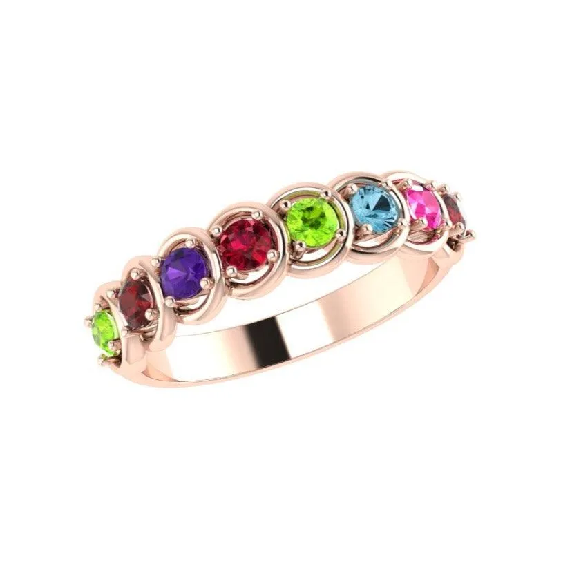 Family ring with birthstones