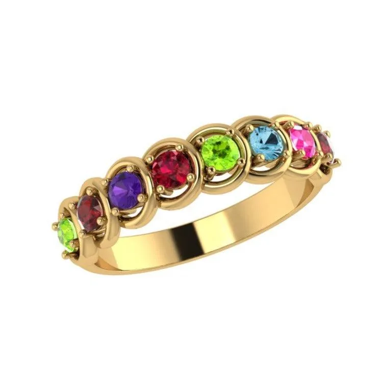Family ring with birthstones