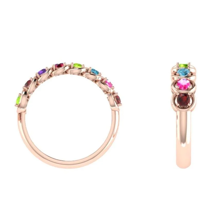 Family ring with birthstones