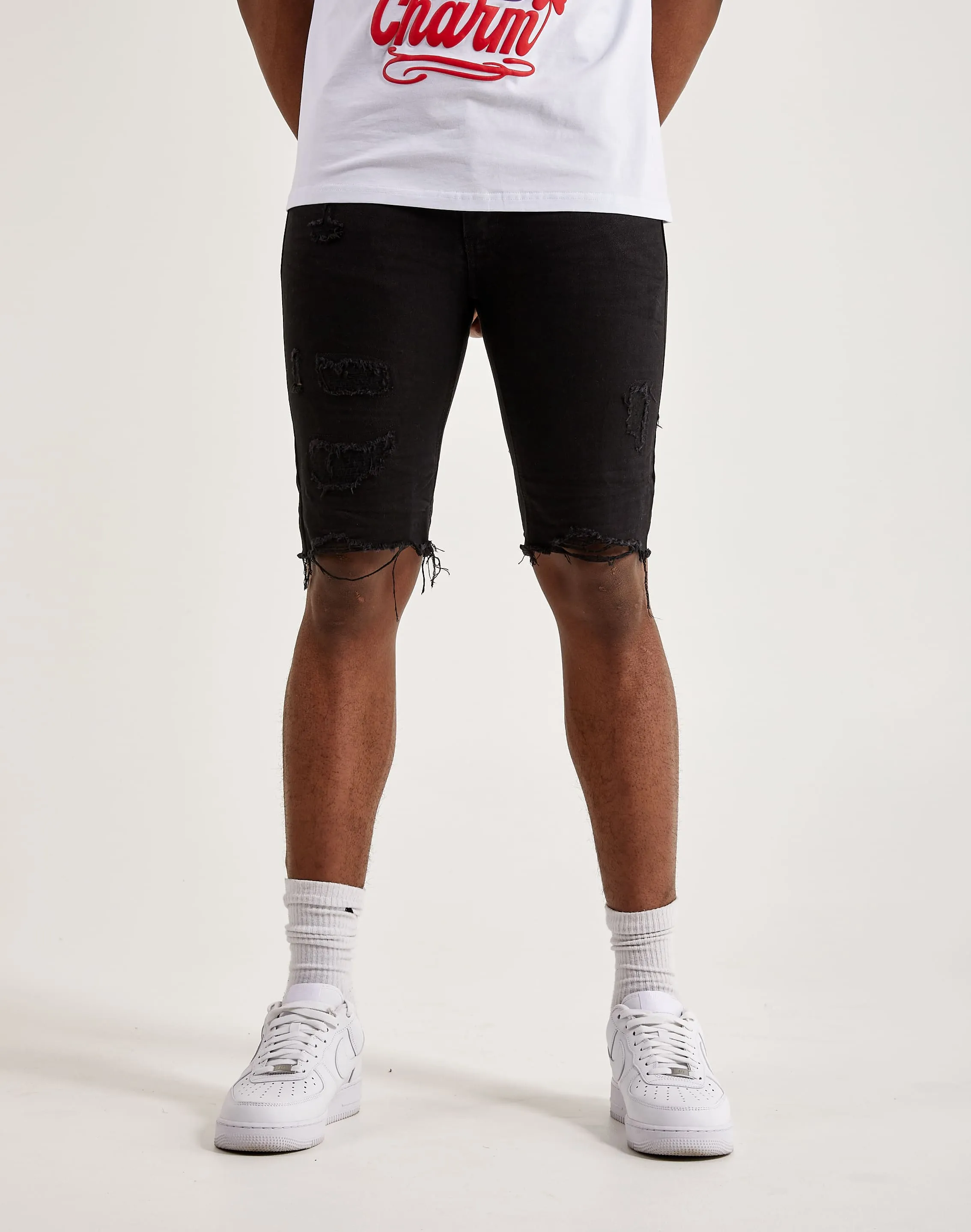 Fashion essentials Smoke Rise Rip Off Shorts Silk - fabric fashion