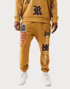 Fashion-forward items True Religion Logo Patch Embroidery Joggers Quality apparel